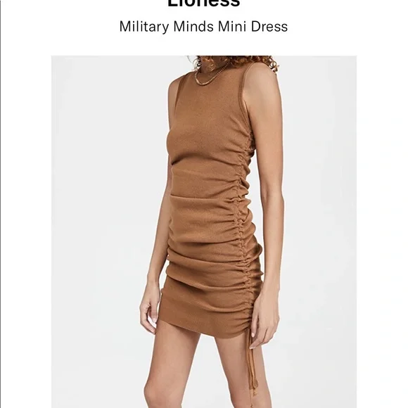 midi brown bodycon dress Lioness Original Sin Dress Chocolate main image 0